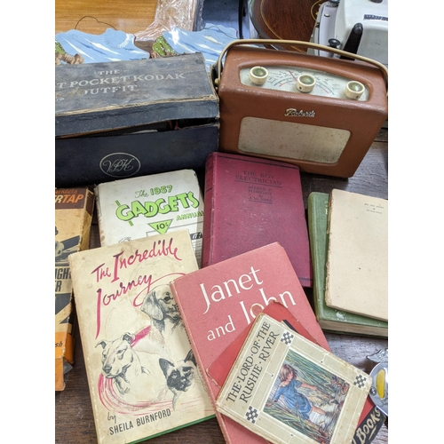 271 - A mixed lot to include glassware, books to include The 1957 Gadgets and others, an AA badge, Motor F... 