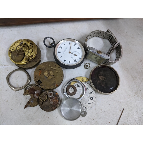 391 - A mixed lot of watch related items to include a 20th century H Samuel silver cased pocket watch, wat... 