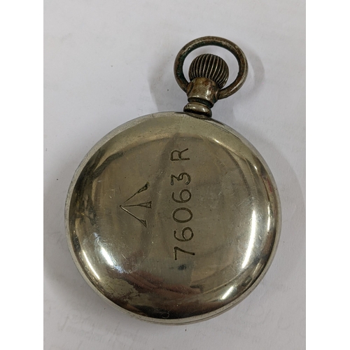 395 - An early 20th century Elgin military issue keyless wound pocket watch 
Location: CAB1