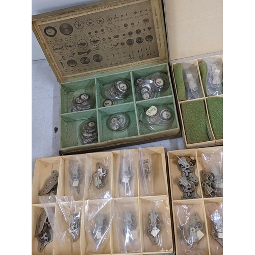 401 - A selection of pocket watch parts to include a balance platforms, glasses and other items
Location: ... 