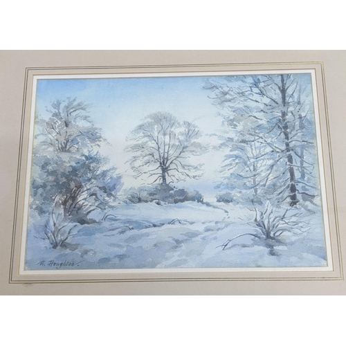 415 - Four framed and glazed watercolours, 36.5cm x 53cm x 3cm and 27cm x 38cm x 1cm, by Albert Houghton t... 