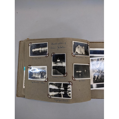 74 - Three photograph albums containing scenes of English towns and cities from 1930s,another with from F... 