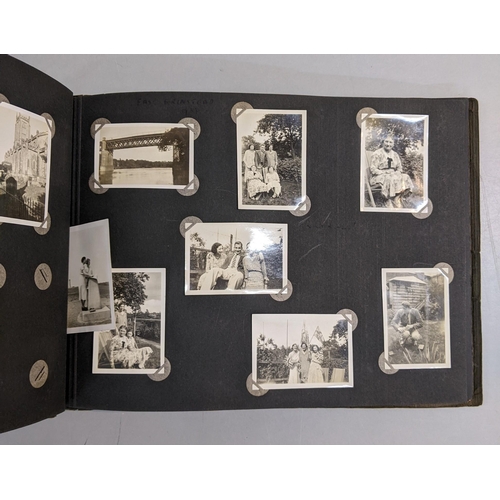 74 - Three photograph albums containing scenes of English towns and cities from 1930s,another with from F... 