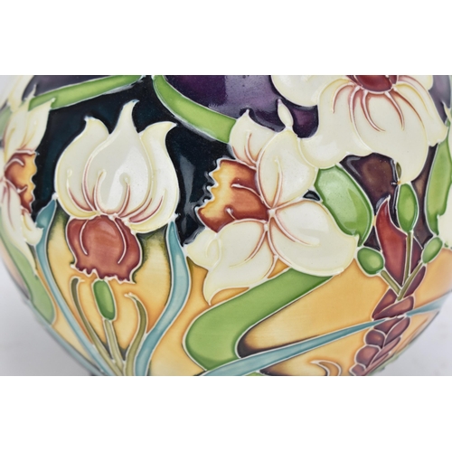 492 - A Moorcroft pottery 'Royal Gold' vase designed by Rachel Bishop, 2005, limited edition 81/100, of gl... 