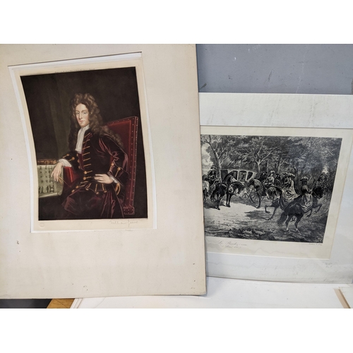 291 - A quantity of framed and glazed 18th/19th century and later engravings of portraits of various Count... 