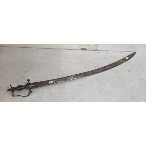 325 - A curved blade Indian Talwar sword, 75cm long
Location: A3F