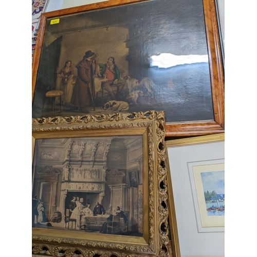 372 - A quantity of framed and glazed 19th century and later prints to include various hunting prints, and... 