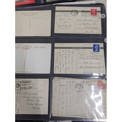 503 - A collection of 1980's and later postcards, some mounted with stamps, mostly British
Location: A4F