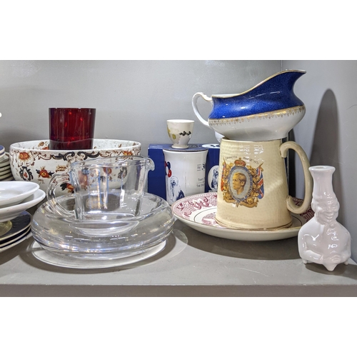 519 - Mixed china and ceramics and tableware to include Staffordshire Midwinter pattern, Sandygate pottery... 