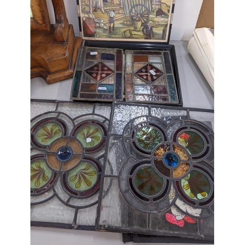 551 - A mixed lot to include a Victorian mahogany dressing table mirror, mixed framed and glazed prints, m... 