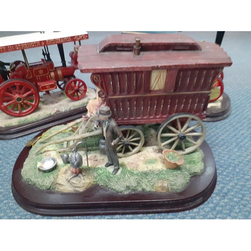 558 - A group of late 20th century Leonardo Collection models of steam engines and a travellers cart
Locat... 