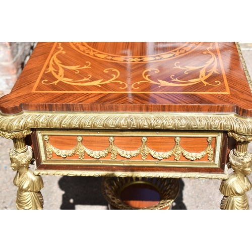 120 - A Louis XVI style ormolu mounted table de centre after Adam Weisweiler (1750-1810), possibly by Beur... 