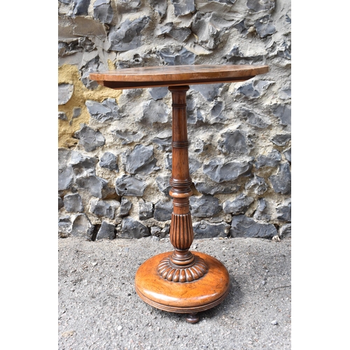 128 - A small Victorian marquetry and tubridge ware inlaid walnut occasional table, the circular top with ... 