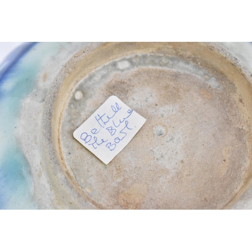 99 - An early Middle Eastern blue and white stonepaste bowl, possibly 14th century Syrian or Iranian, mam... 