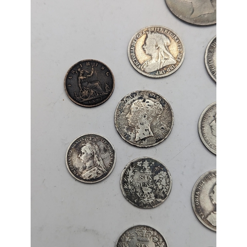 19 - A collection of Georgian and Victorian British coinage to include a George III 1819 Sixpence, mixed ... 