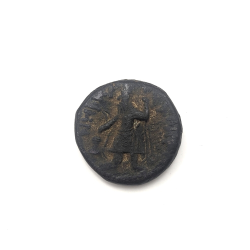 22 - India Ancient - Kushan Empire - Kanishka (127 -150) Tetdrachm ( 8.3g, 22mm, 4mm) Mint mark I, crowne... 