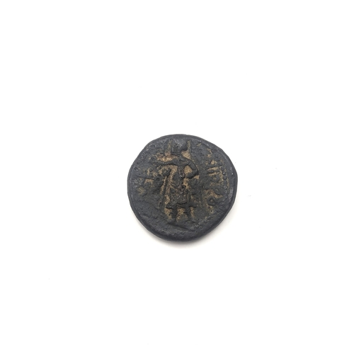 22 - India Ancient - Kushan Empire - Kanishka (127 -150) Tetdrachm ( 8.3g, 22mm, 4mm) Mint mark I, crowne... 