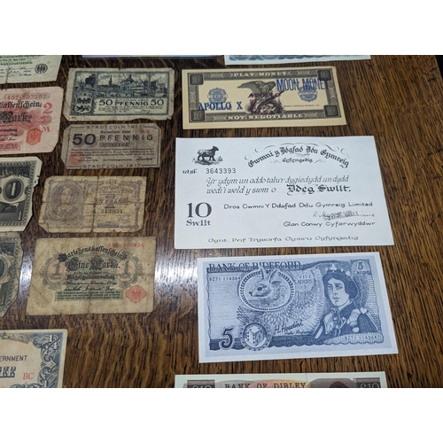 27 - Mixed banknotes and others to include early 20th century German examples, later Japanese Government,... 