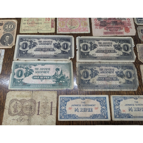 27 - Mixed banknotes and others to include early 20th century German examples, later Japanese Government,... 