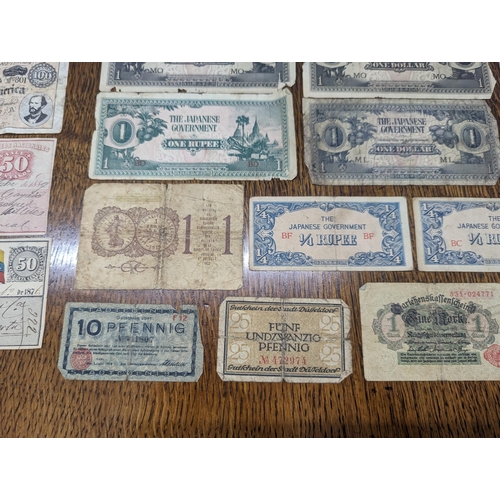 27 - Mixed banknotes and others to include early 20th century German examples, later Japanese Government,... 