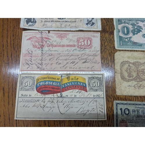 27 - Mixed banknotes and others to include early 20th century German examples, later Japanese Government,... 