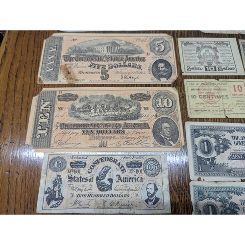 27 - Mixed banknotes and others to include early 20th century German examples, later Japanese Government,... 