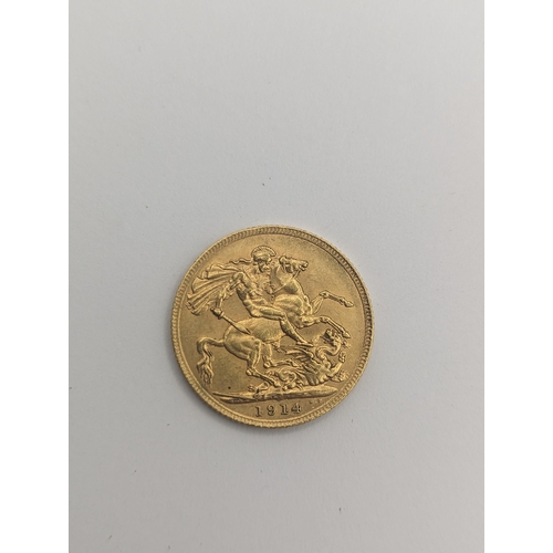 32 - United Kingdom - George V (1910 -1936) Full Sovereign dated 1914, London Mint
Location: CAB4