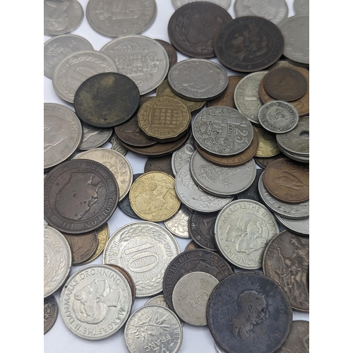 64 - A mixed collection of world coins to include a 1924 'Eagle' Dollar and later USA coins to include 19... 