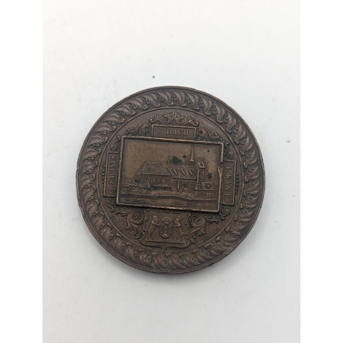 67 - A 19th century bronze medal, possibly Prussian, by Emil Schilling, date 1844 ' ALBERTUS DUX CONDITOR... 