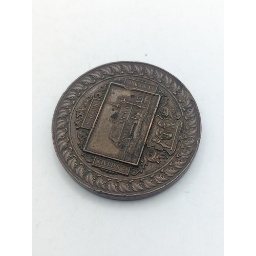 67 - A 19th century bronze medal, possibly Prussian, by Emil Schilling, date 1844 ' ALBERTUS DUX CONDITOR... 