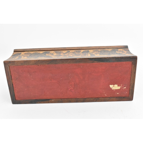 141A - A late Victorian rosewood and tunbridge ware work box, the hinged lid with central inlay depicting a... 