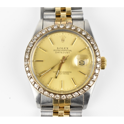 232 - A Rolex Oyster Perpetual Datejust, chronometer, automatic, gents, stainless steel and gold wristwatc... 