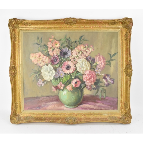 229 - Florence Fieldhouse (1898-1974) British
still life of flowers in a vase, anemones, carnations and ot... 