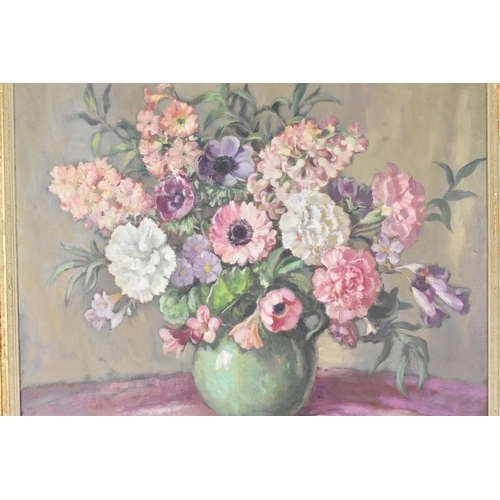 229 - Florence Fieldhouse (1898-1974) British
still life of flowers in a vase, anemones, carnations and ot... 