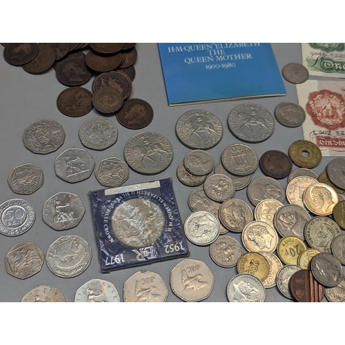 100 - Mixed Victorian British and other World coinage to include Victorian pennies, Doubles, Napoleon III ... 