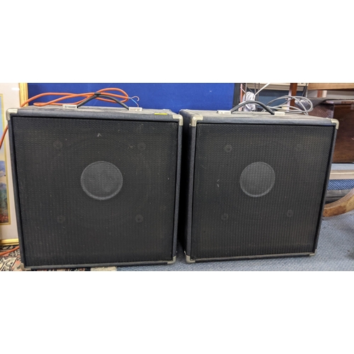 322 - A pair of large vintage speakers. Location:SR