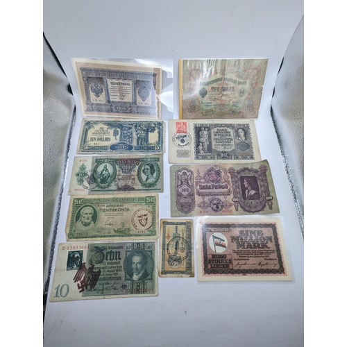 98 - World Banknotes - A collection of 20th century banknotes to include 1930 Japan Ten/10 Yen, WWI era, ... 