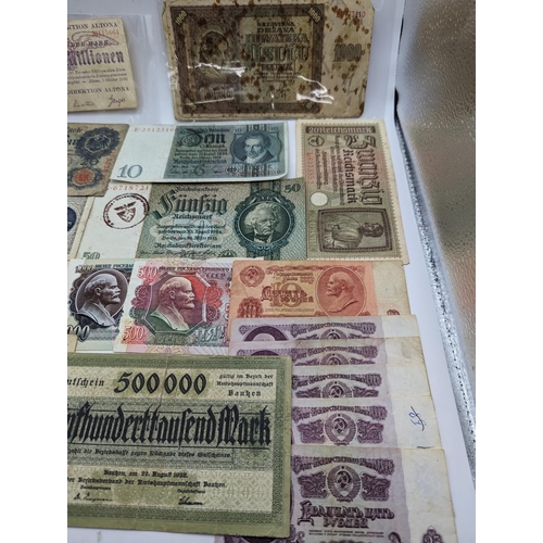 98 - World Banknotes - A collection of 20th century banknotes to include 1930 Japan Ten/10 Yen, WWI era, ... 