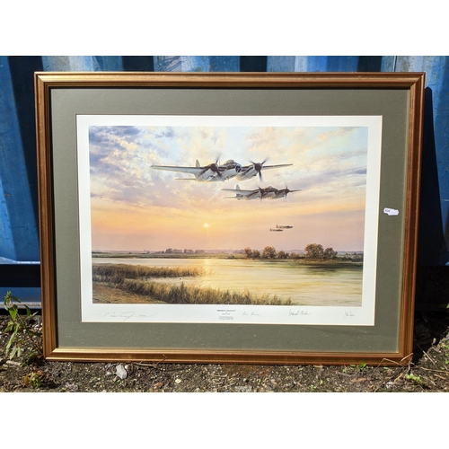 128 - Robert Taylor - a signed limited edition RAF print entitled Broken Silence, numbered 273/1250, frame... 