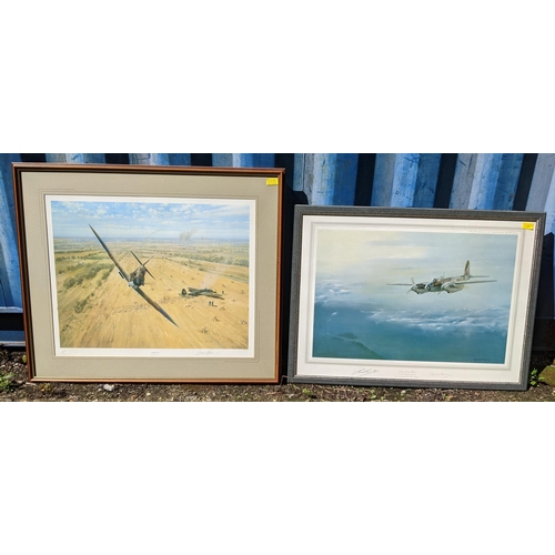 129 - Two signed RAF prints to include Leonard Pearman, Enemy Coast Below and Gerald Coulson, Harvest 1940... 