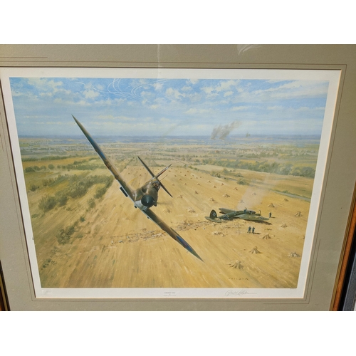 129 - Two signed RAF prints to include Leonard Pearman, Enemy Coast Below and Gerald Coulson, Harvest 1940... 