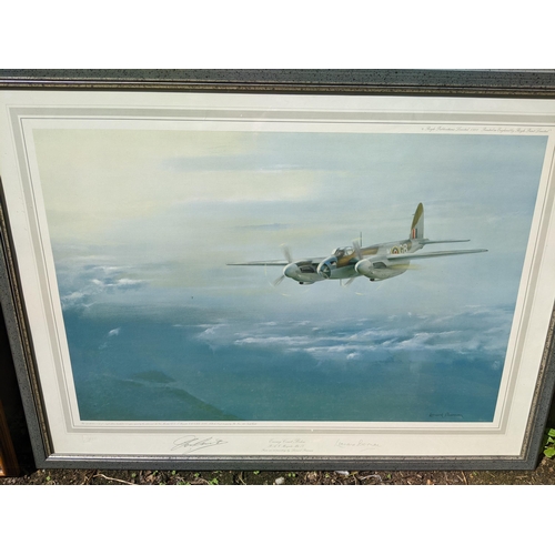 129 - Two signed RAF prints to include Leonard Pearman, Enemy Coast Below and Gerald Coulson, Harvest 1940... 