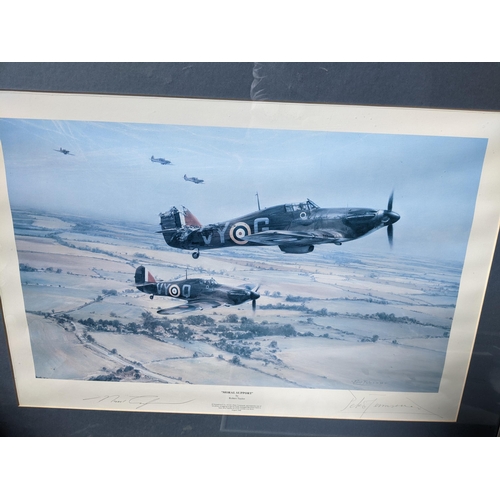 130 - Robert Taylor - Three signed RAF prints entitled 'moral Support, 'Flight of Eagles' and 'Memorial Fl... 