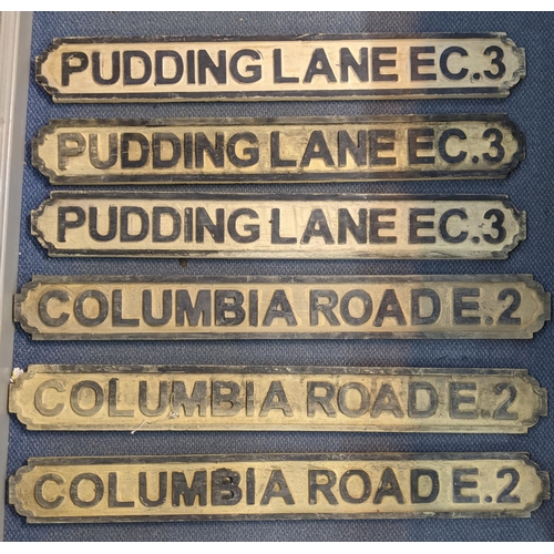 362 - A group of mid 20th century reproduction wooden London street signs, compromising of three Pudding L... 