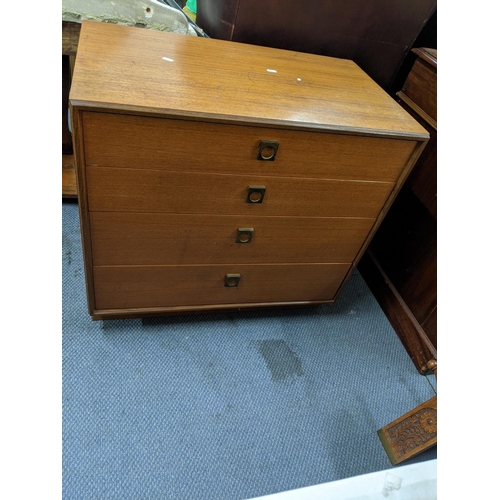 380 - A teak G-plan four drawer chest of drawers raised on a plinth
Location:A3M