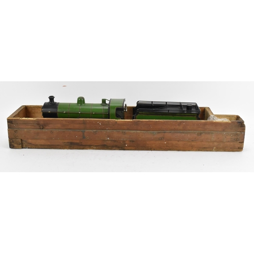 237 - A Bing clockwork gauge 1 4-4-0 locomotive and tender GNR (Great Northern Railway), in green liver, n... 