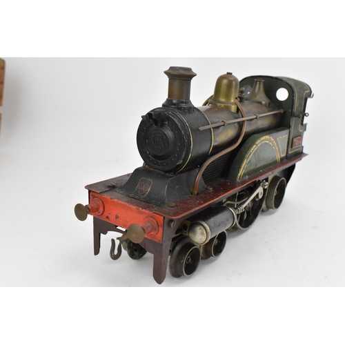 238 - A late 19th century Bing gauge 2 4-2-2 live steam locomotive and bogie tender GNR (Great Northern Ra... 