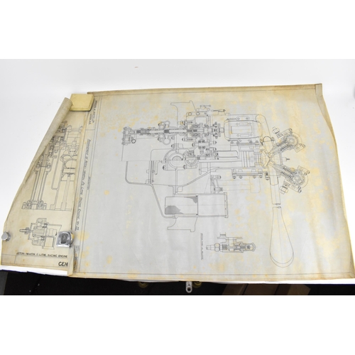 242 - Three early 20th century rolled car engineering drawings for Aston Martin, dated 1922 and 1924,  'As... 