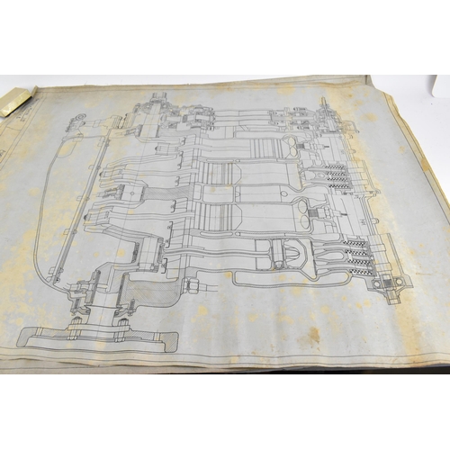 243 - Three early 20th century rolled car engineering drawings for Aston Martin, dated  1920, 1921 and 192... 