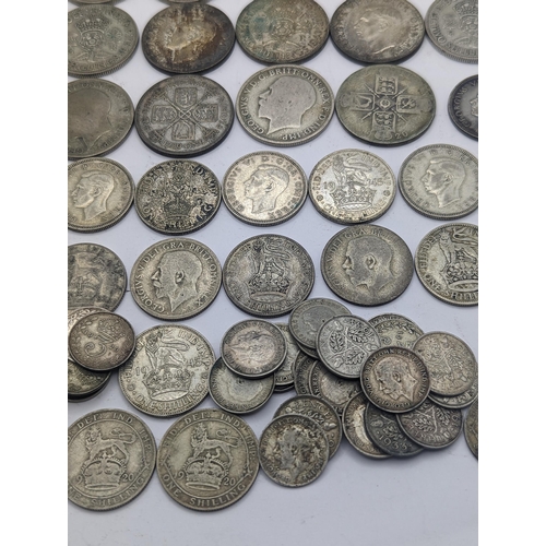 58 - Mixed British coinage to include Edward VII and George V pre 1920 three pence's and shillings along ... 